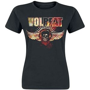 Volbeat Burning Skullwing T-shirt zwart S 100% katoen Band merch, Bands, Duurzaamheid