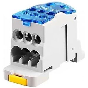 Verdeeldoos met klemblok, voor DIN-rail/UKK80A/125A/160A/250A, een ingang en meerdere uitgangen, UKK-160A, groen, 10 stuks