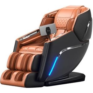 Luxe Massagestoel, focusbehandeling Van De Cervicale Wervelkolom Tot De Heupen Yoga-stretchmodus Intelligente Drukregeling Gesimuleerde Acupressuur Van Een Echte Persoon(Orange)