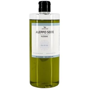 Carenesse vloeibare Aleppo-zeep originele Aleppo-zeep, 75% olijfolie + 25% laurierolie, handzeep, douchegel, wasgel, 500 ml