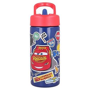 Stor Disney Cars sportdrinkfles met rietje en geïntegreerde handgreep, 410 ml