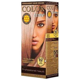 Color Time Permanente Haarkleur Gel | Verrijkt met Royal Jelly en Vitamine C | Permanente Haarkleuring | Kleur 92 Parel Blond | 100 ML