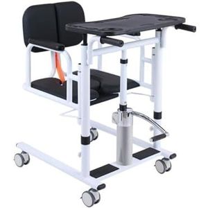 2025 thuispatiëntenlift, multifunctionele rolstoel met gedeelde zitting, toilettransferstoel met kussen, hydraulische lift for ouderen(Black)