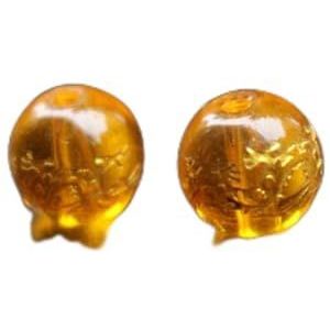 10 stuks 8~14 mm glaskralen carving draak bedels mode kralen voor sieraden armband ketting oorbel ambacht doe-het-zelf maken accessoires-oranje-12 mm