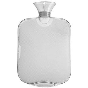 DieffematicRSD Warmwaterkruik 2000 ml water-vulling warmwatertassen dikke watertas fles transparante warmwaterflessen hoge dichtheid PVC explosieveilige zak (Color : Silver)