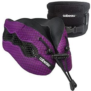 Cabeau Evolution Cool Travel Pillow - Het beste luchtcirculerende hoofd nek traagschuim koeling reiskussen - paars