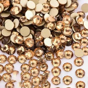 SS4-SS30 Glas Kristal Non-Hotfix Strass Goud Flatback Decor Glitter Stenen Nail Art Accessoires DIY Decoratie-p18 Lt topaz-SS30-288pcs-1