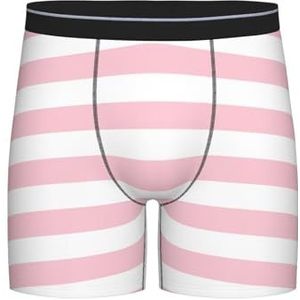 GRatka Boxer slips, heren onderbroek boxershorts, been boxer slips grappig nieuwigheid ondergoed, roze strepen, zoals afgebeeld, L
