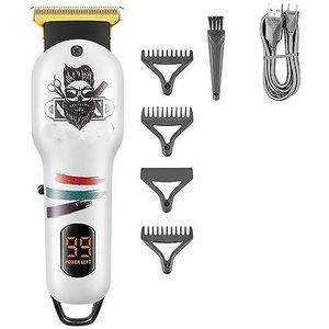 Tondeuse voor mannen, tondeuses voor heren Baardtrimmers Professionele tondeuses elektrische scheerapparaten tondeuses kappers salon kappers (kleur: wit)