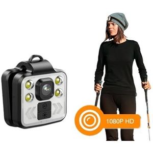 Actiecamera, Politie Lichaamscamera Waterdichte Draagbare Zaklamp Op het lichaam gedragen camera Nachtzicht 4-6HR Batterijduur 1080P Persoonlijke Mini Cam
