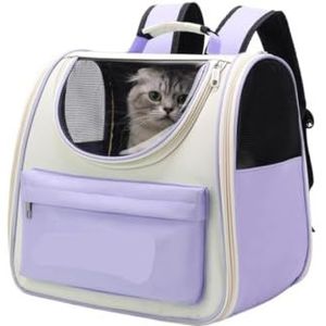 Transportbox voor Kat Pet Carrier Backpack Cat Bubble Backpack Hondendraagtas Voor Kleine Honden En Puppy's Hondenrugzak Dragen Hondentas (Color : Purple, Size : 37 * 25 * 34cm)