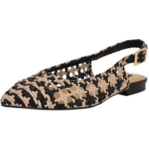 NINE WEST Soel Ballet Flat voor dames, Zwart Licht Natuurlijk 001, 39.5 EU