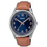 Casio Elegant horloge MTP-V005L-2B4, Blauw, Klassiek