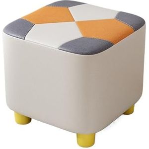 Thuis Massief Houten Kleine Lichte Luxe High-end Vierkante Kruk Kinderschoen Verschoonstoel(White)