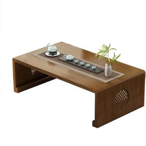 HRTLSS Japanse lage tafel, kleine theetafel tatami tafel voor woonkamer, opvouwbare lage tafel om op de vloer te zitten