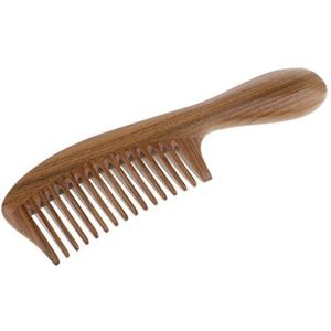 Groene Sandelhout Houten Kam Handgemaakte Massage Haarverzorging Kam Antistatische