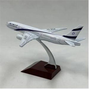 Vliegtuigmodel Vliegtuig Speelgoedvliegtuigmodel 16 CM 1:400 B777 Model El Al Air Airlines Base Legering Vliegtuigen Vliegtuig Collectible Luchtvaart Model Collectie Speelgoed (Kleur : EEN)