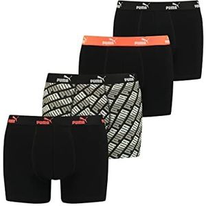 PUMA Everyday Comfort Cotton Stretch 4-pack Boxershort, Zwarte Combo L Zwarte Combo