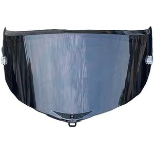 Motorhelm vizier lens, Helmvizier, PI-STA-schildvervanging for AGV PI-STA GPR Corsa-R PI-STA GPRR-gezichtsscherm Race3-vizier Uv-bescherming (anticondensfolie)(Black-day Use Only)