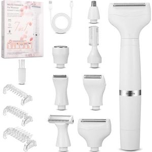 FAOKZE Scheerapparaat voor dames, bikinitrimmer met kam, voor bikinizone oksels en benen, USB-opladen