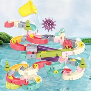 Duck Slide Bad Toy DIY Montage Track Interactief Speelwater voor Kids Zomer Verjaardagscadeaus (86 stuks)