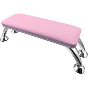Sunkangkang Nagelarmsteun voor nageltechnologie met nageltafelmat en manicuregereedschap, roze