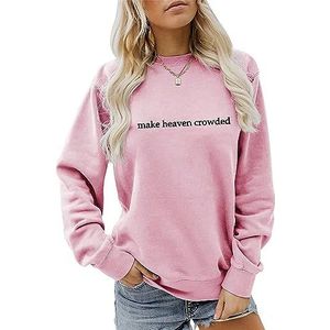 Make Heaven Crowded Sweatshirt Christian Sweater Women Religious Crewneck Pullover Tops Jesus Faith Lover Shirt Gift