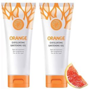 Sinaasappel-peeling-gel voor dames, gezichtspeelgel, verhelderend, exfoliëren, whitening gel, sinaasappel, peeling-gel voor vrouwen, vermindert huidvlekken, dieptereiniging en gladmaking voor vrouwen