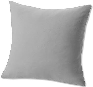 Estella - Kussenovertrekken - Lichtgrijs - Strijkvrij - Fijnjersey met Ritssluiting