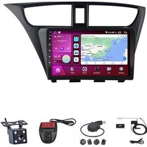 Android Double Din Car Stereo 9 Inch Touchscreen Autoradio Autotoebehoren Multimedia Stuurwielbediening met Navigatie Plug And Play Voor Honda Civic Hatchback 2012-2015 (Size : M100S WIFI 1G+16G)