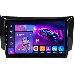 9"" 2 DIN Android 14 Autoradio Stereo voor Nissan Sylphy B17 Sentra 12 2013-2018 met draadloze CarPlay Backup Camera Stuurwielbediening GPS Navigatie Bluetooth(L20(2+32G))