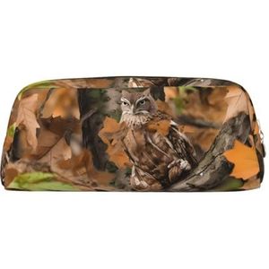 Herfst Camouflage Gedrukt Lederen Etui Draagbare Reizen Make-up Tas Grote Capaciteit Toilettas Rits Opbergtas voor Vrouwen Meisjes, Goud, Eén maat, Tas Organizer