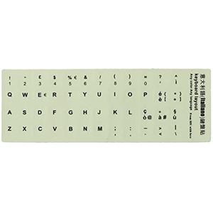 Lichtgevende toetsenbordstickers, toetsenbordlay-outstickers Arabisch, Russisch zwart, Engels, Italiaans, Duits, Spaans, Wubi, Tibetaans, Japans, Frans, Koreaans, Hebreeuwse toetsenbordstickers (Wubi)