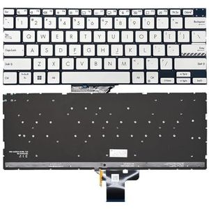 Toetsenbord voor Vivobook voor Pro14X M7400 M4700 M4700QC M4700PC M7600 M3400 M3401 M3401Q X7400 X3400 X3400P K3400P Achtergrondverlichting(US Sliver Backligh)