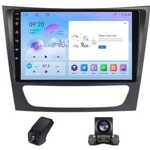 Autoradio 2 DIN met scherm Compatibel met CarPlay geldt voor Mercedes Benz E Class S211 W211 2002-2009 CLS Class C219 2004-2010 9 inch touchscreen Bluetooth Stereo Auto Android Auto(NF-6)