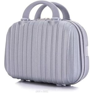 Leuke koffer for dames 13-inch mini-cosmeticakoffer Kleine koffer Vrouwelijke student Toilettas Kleine koffer (Color : Dark Grey)