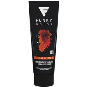 FUNKY COLOR LIGHT COPPER 06, kleurstof voor semi-permanente haarkleuring, semi-permanente haarkleuring (28 kleuren).…