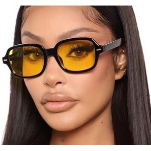 Zonnebrillen met montuur, trendy streetstyle zonnebrillen, retro kleine vierkante zonnebrillen (Kleur : C16)