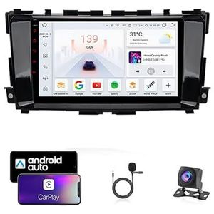9 Inch Autoradio Compatibel voor Nissan TEANA 2013-2016 met GPS Navigatie CarPlay Android Auto Acht-Core 4G Bluetooth WiFi MirrorLink Stuurwiel Afstandsbediening(T3 8 Core 4G+Wifi 2G+32G)