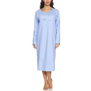 Merry Style - 91LW1 - Dames Nachthemd - Blauw - Lange Mouwen