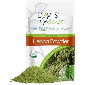 Davis Finest Organisch hennapoeder 250 g, PPD-vrij, natuurlijke haarkleuring