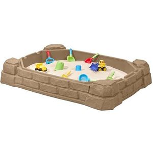 Step2 Naturally Playful Zandbak met deksel en zithoeken | Zandbak van plastic/kunststof voor kinderen