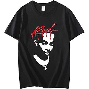 Classic Playboi Carti Music Album Red Print T-Shirt Vintage 90s Rap Hip Hop Tees Fashion Design Casual Oversized Tops Hipster T-shirts & overhemden(XX-Large)