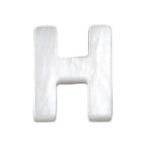 Witte Schelp Letter Kralen Natuurlijke Parelmoer Charme Hanger Diy Ketting Accessoires Kraal Voor Sieraden Maken Groothandel Letter-H