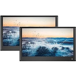 13,3-inch hoofdsteunmonitor IPS-touchscreen Car Rear Seat Entertainment 4K-videospeler for voertuigen met spiegeling Achterbankmonitor(2 PCS Black 11.6)