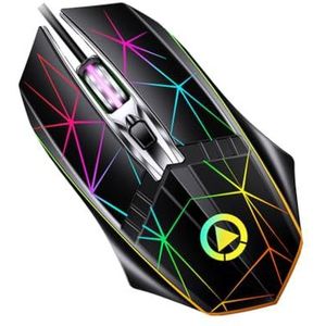 NeaxgeandX Computer USB Bedrade Gloeiende Optische Muis Draagbare 4 Knoppen Gaming RGB Licht Muizen Verstelbare 1200/1600/2400 DPI Driver-vrij
