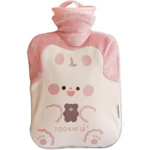 Warmwaterkruikenzak voor meisjes, pluche schouder, handwarmer, warmtepakket, warme buik, instant warm pak, winter, waterverwarmingskussen, warmwaterzak (1000 ml 4)