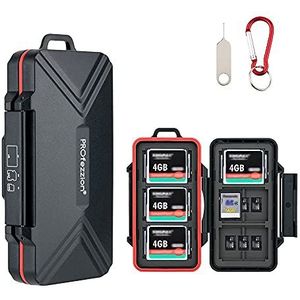 Profession Geheugenkaarthoes met 36 sleuven, SD-kaarthouder voor 12 SD/SDXC/SDHC en 18 Micro SD/TF kaarten, waterbestendig en anti-shock ontworpen