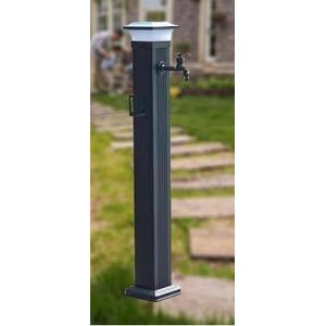 Zonne-energie buitenkranen, gratis kraan met waterkraan, tuinwaterkolomstandaard voor slang, vrijstaande kraanpaal