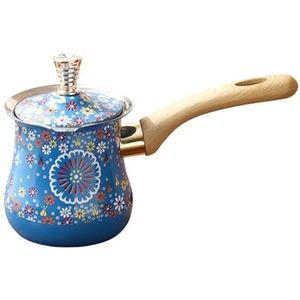 Mokkapot van roestvrij staal, Turkse koffiepot, gieter met deksel en schenktuit, smeltpot van roestvrij staal, for melk, chocolade, boter, kaas en koffie(550ml)